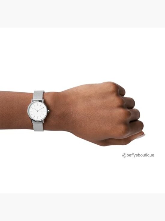 Minimalist Stainless Steel Mesh Watch - 30mm Case, Quartz Movement